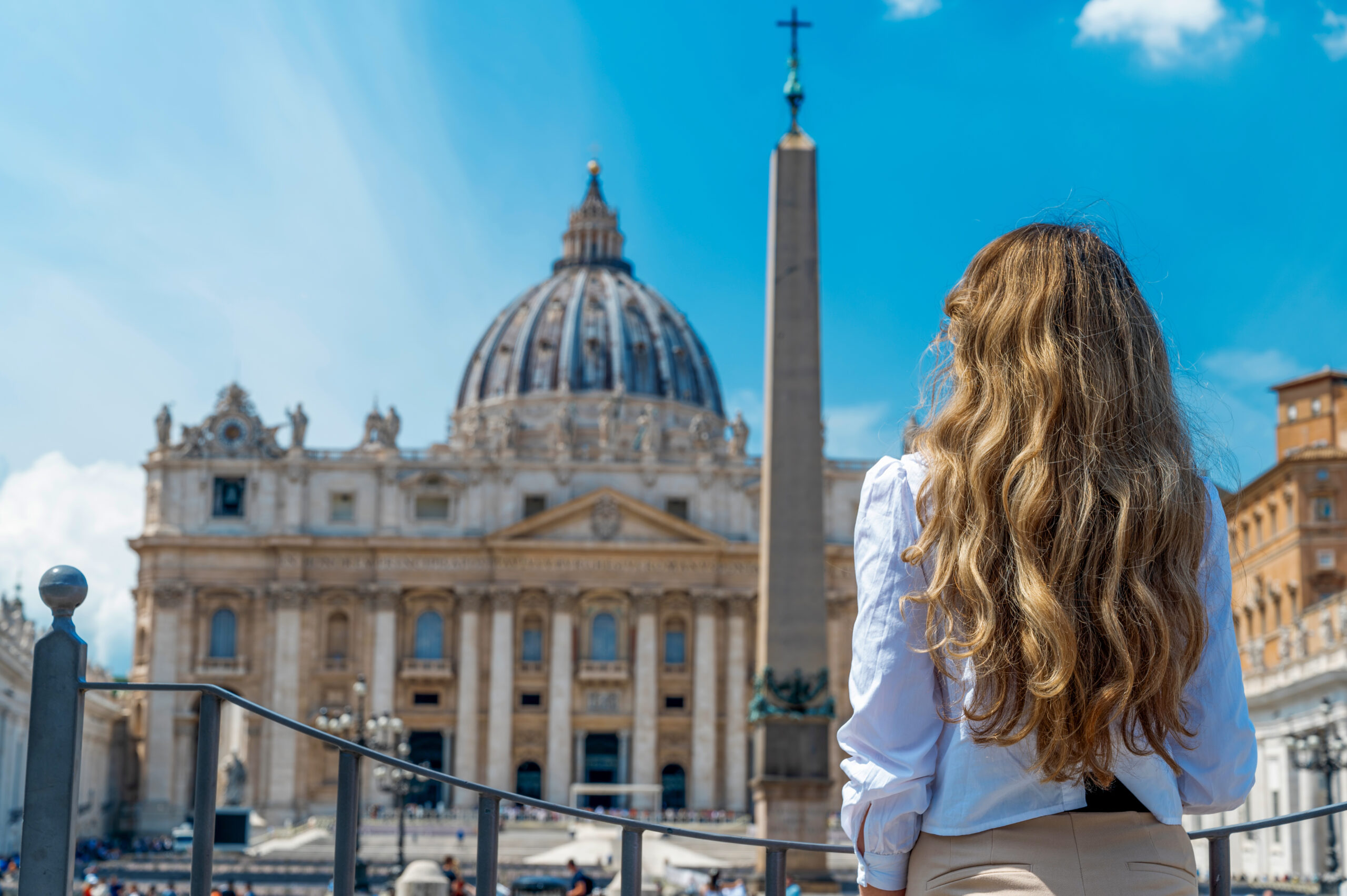 view woman from vatican city scaled